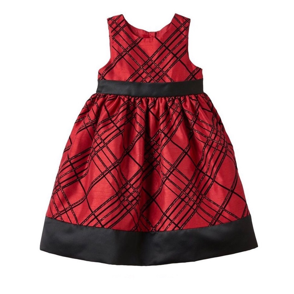 NWT Marmellata Classics Glitter Satin Plaid Dress